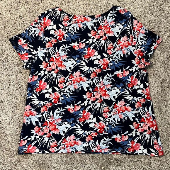 Chicos Flora Cotton Multi-Color T-Shirt Size Large - Picture 4 of 6